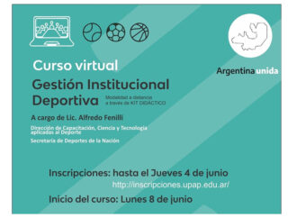 Capacitación para dirigentes deportivos en Gestión Institucional