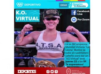 Este jueves el “KO Virtual” será de la ex bicampeona mundial Victoria “La Leona” Bustos