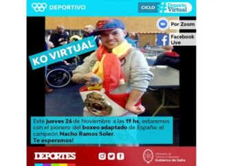El campeón de España de Boxeo Adaptado Nacho “El Calorro” Ramos Soler en el KO virtual para los salteños