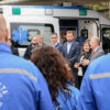 El titular del Concejo acompañó al vicegobernador en un acto de entrega de ambulancias