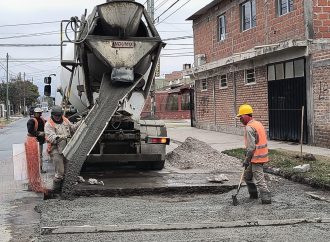 Se realizaron tareas de hormigonado en el barrio Limache