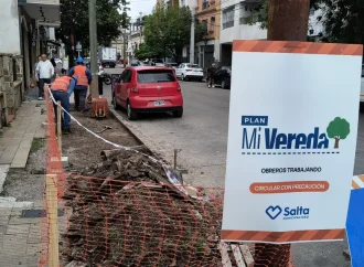 La Municipalidad inició el arreglo de la vereda en Ameghino al 500