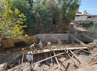 Tinkunaku: colocaron el nuevo hormigón para el revestimiento