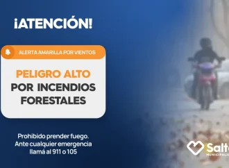 Alerta por vientos e incendios forestales en la ciudad durante los próximos días